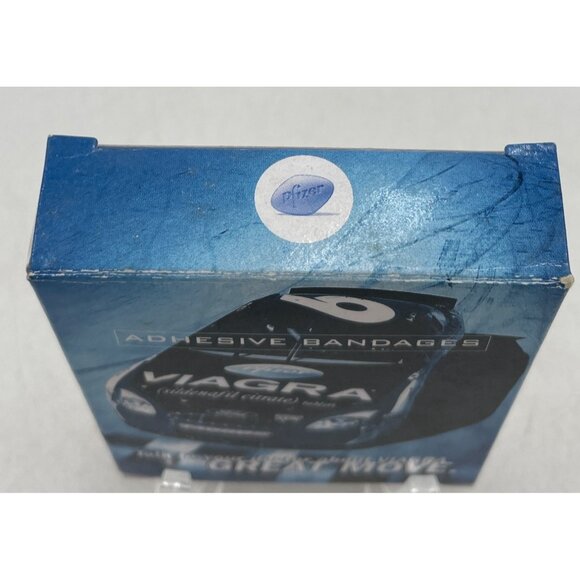 Viagra Racing Car Adhesive Bandages Box  Collectible NASCAR Humor For A Quick Fi - Picture 6 of 7
